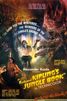 Jungle Book (1942) Adventure Film Portrait Poster Featured Image