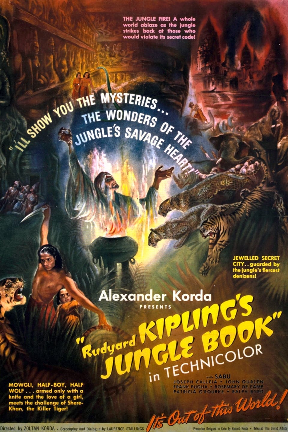 Jungle Book (1942) Adventure Film Portrait Poster Featured Image