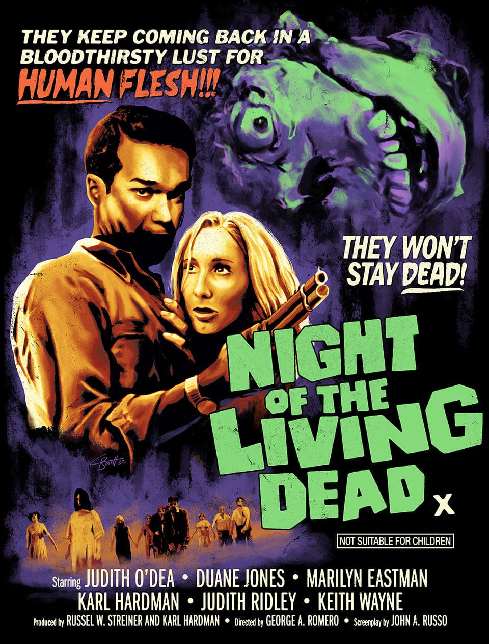 Watch Night of the Living Dead (1968) Movie Portrait Poster Featured Image