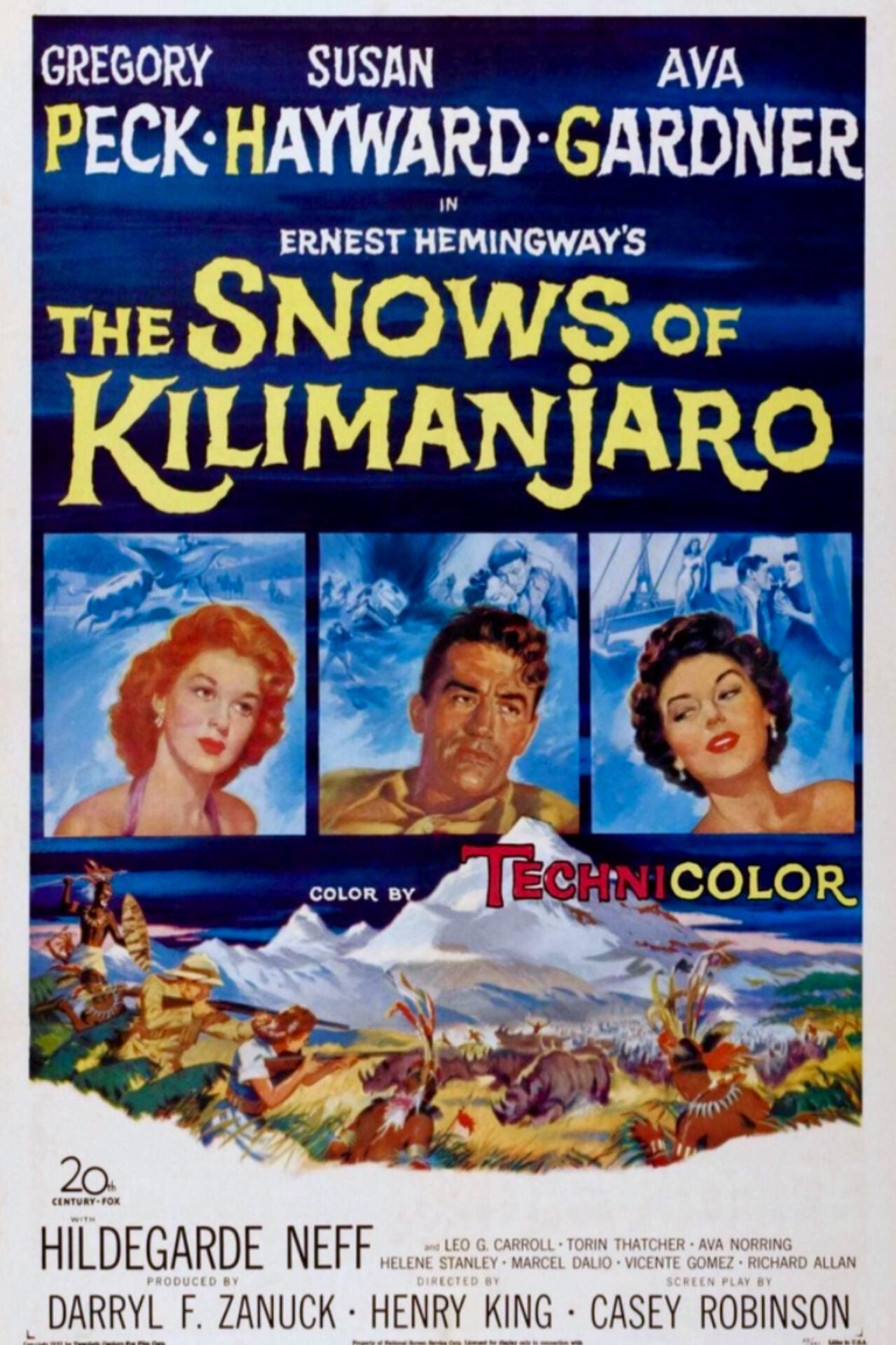 The Snows of Kilimanjaro 1952 movie portrait poster featured image