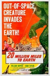 20 Million Miles to Earth 1957 Movie Portrait Poster Image.