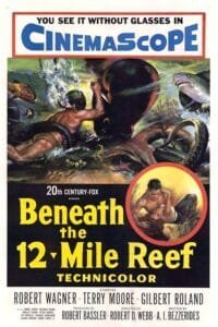 Beneath the 12-Mile Reef 1953 movie portrait poster image.