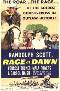 Rage at Dawn 1955 movie portrait poster image.