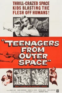 Teenagers From Outer Space 1959 movie portrait poster image.