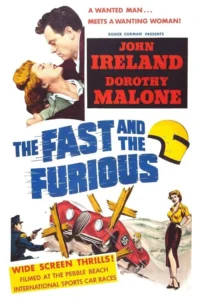 The Fast and the Furious 1954 Movie Portrait Poster Image.