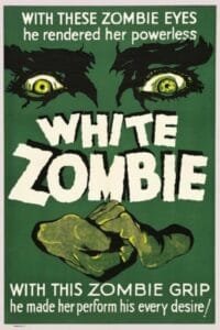 White Zombie 1932 movie portrait poster image.