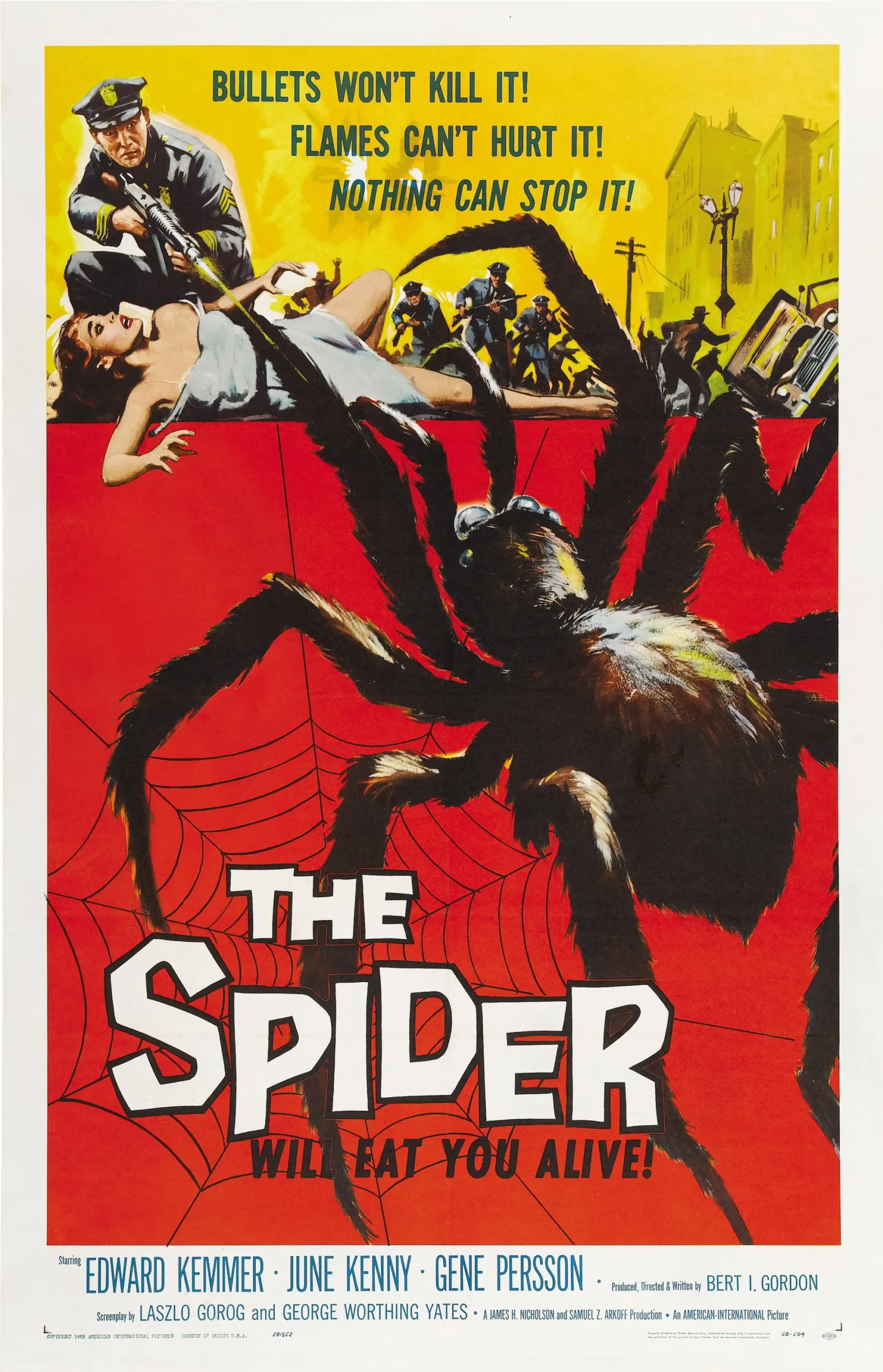 Earth vs. The Spider 1958 classic movie portrait poster.