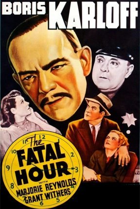The Fatal Hour 1940 classic movie Portrait Movie Poster.